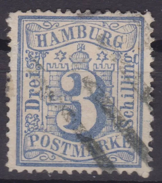 == AD Hamburg Mi. 15a Vierstrichstempel, Kat. 45€ ==