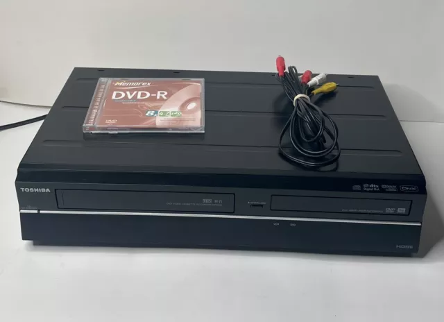 Reproductor combinado de grabadora de DVD/VCR Toshiba DVR620KU VHS HDMI con cables extras