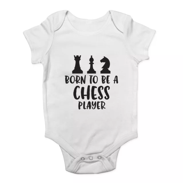 Born to be a Chess Player Boys Girls Baby Grow Vest Bodysuit