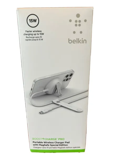 belkin boost charge pro 15W With pop up stand for IOS 17 Nightstand Mode.
