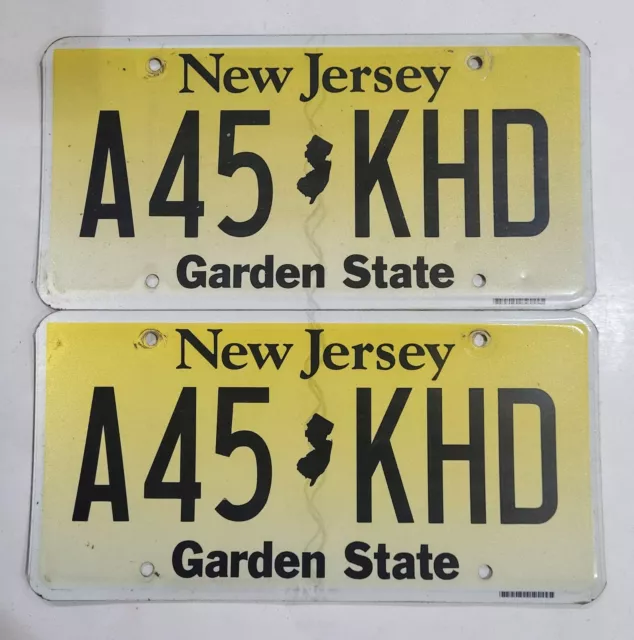 NEW JERSEY License Plate Pair ~ A45 KHD ~ 🔥FREE SHIPPING🔥