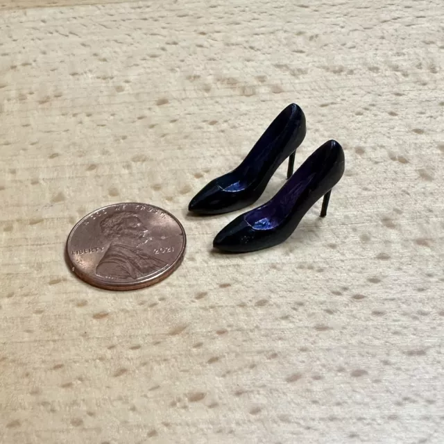 Artisan Dollhouse Miniature Black Heels Pumps Shoe Shop Boutique Fashion Store