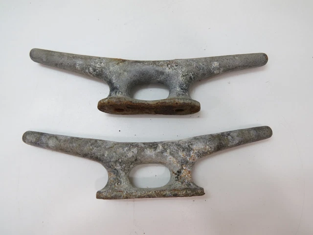 Pair 10 inch Wilcox Crittenden Cast Iron Boat Dock Cleats Door Handles (D4C610B) 3