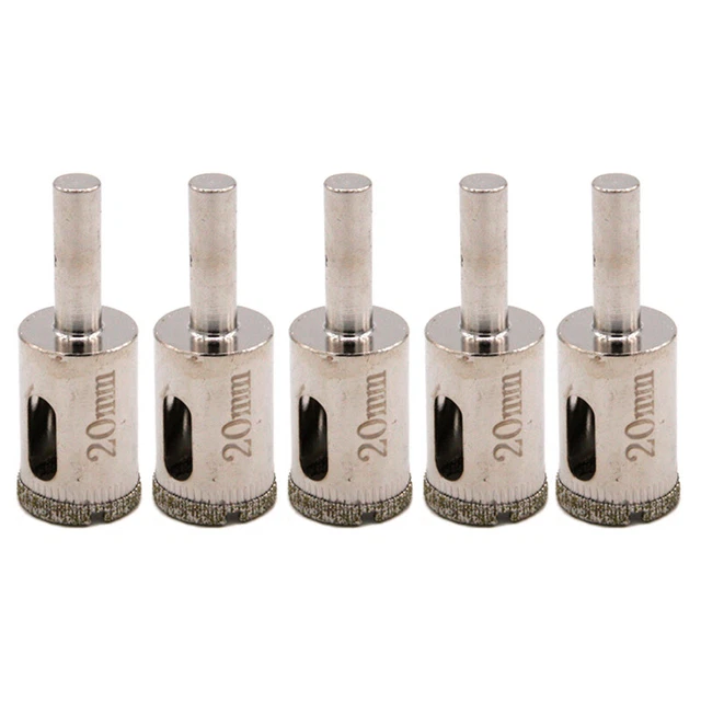 5pcs 20mm Diamond Hole Saw Tile Ceramic Glass Porcelain Marble Drill Bit Tool