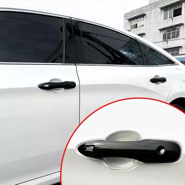 Black Before&After Car Door Handles Cover Trim 4pcs For Toyota Corolla 2019-2023