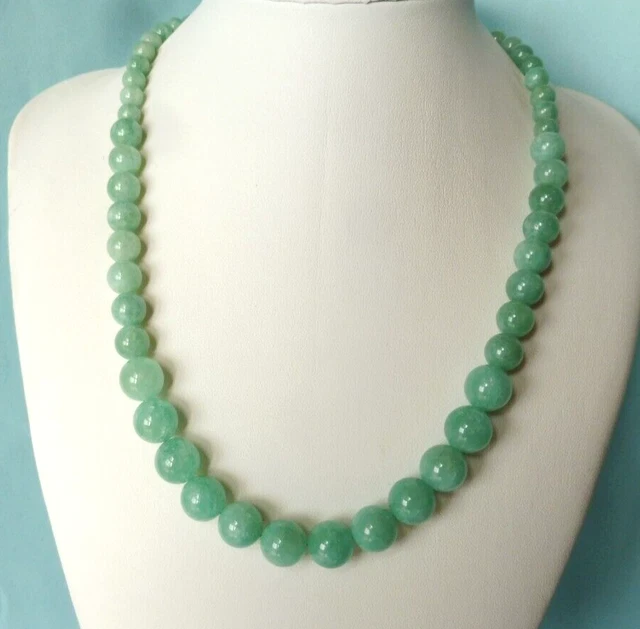 Collier Réglable En Jade Du Guatemala Vert Bleu - Argent Massif 925 - 290 Carats