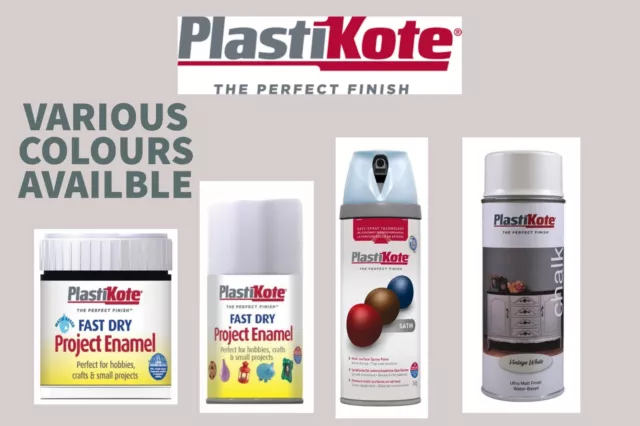 PlastiKote Paints, All Colours and Types and Sizes and PlastiKote Spray Gun!