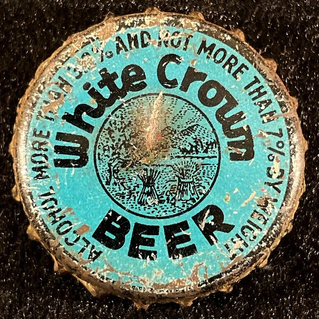 White Crown Ohio Tax Cork Lined Beer Bottle Cap ~ Akron Brewing Co. Ohio Vintage