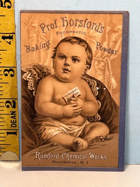 1800's Rumford Chemical Works-Prof. Hoseford's Baking Powder Soda Trade Card