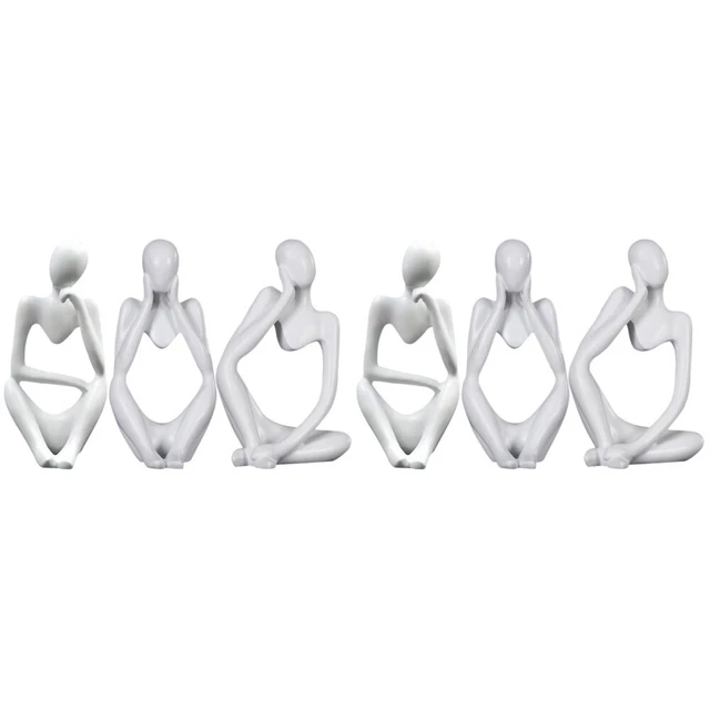 6 Pcs desk decor for women Statua Tavolo Set Di Statuette Pensatore Ripiano D'in