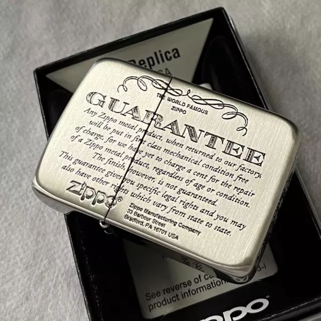 Zippo oil lighter 1941 Replica Guarantee Silver Nickel Antique