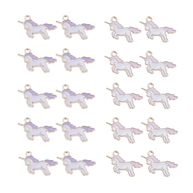 20x Einhorn form Anhänger Perlen Unisex Mode schmuck herstellung zubehör