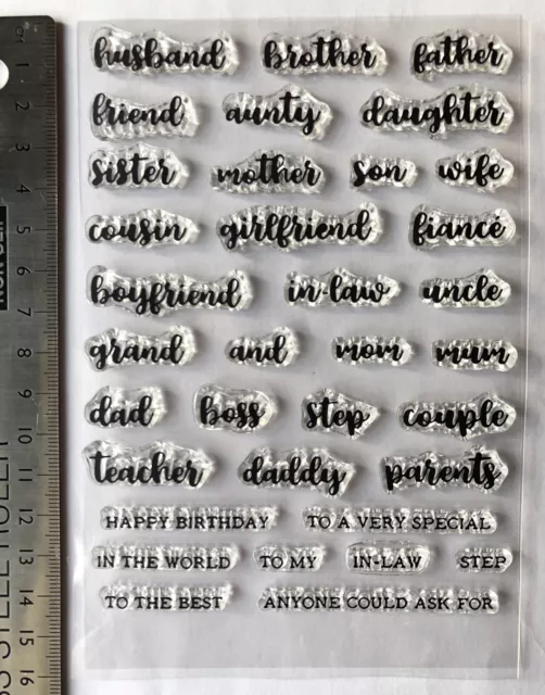 Friend Birthday Sentiments Clear Rubber Stamps Stencil Seal Diy Craft Album  Card