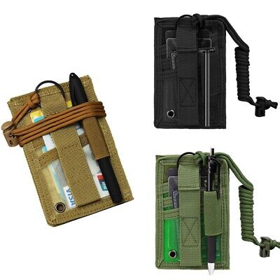 Tactical ID Card Holder Hook&Loop Patch Badge Holder Organizer with Neck Lanyard