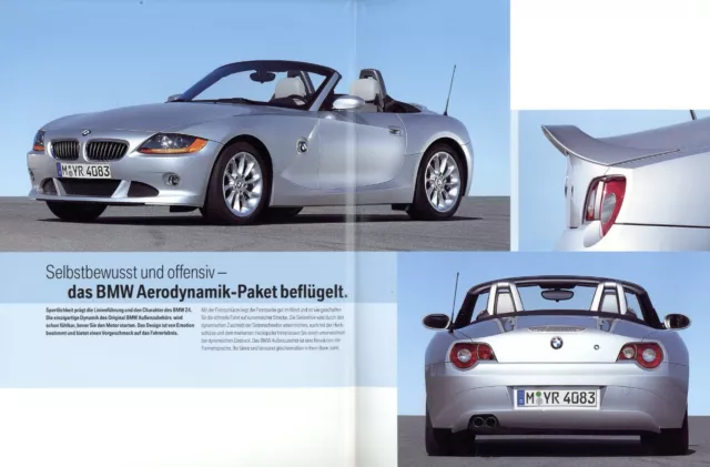 BMW Z4 Aerodynamik Prospekt 2003 5/03 D Aerodynamikpaket brochure prospectus 3