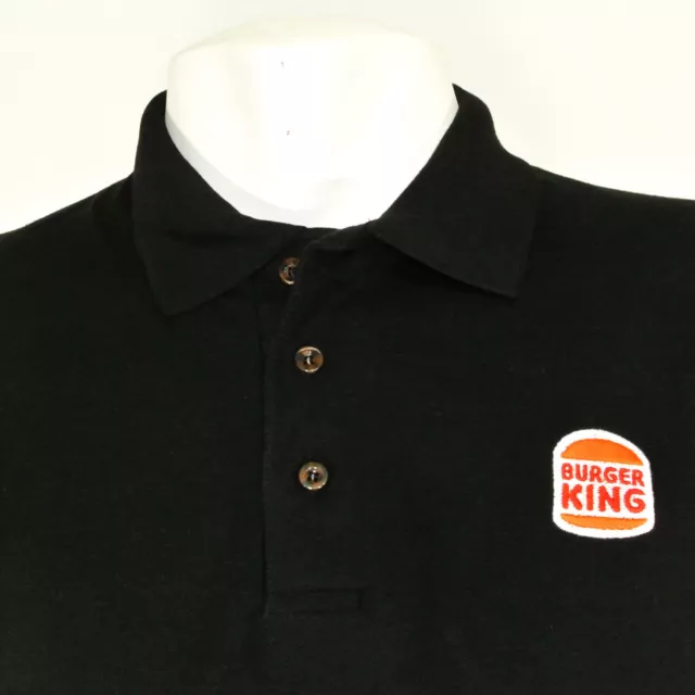 BURGER KING Employee Uniform Polo Shirt Black Size XL NEW 3