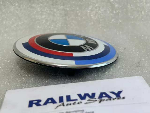 BRANDNEU BMW EMBLEM 50 JAHRE M-SPORT HERITAGE MOTORHAUBE ODER KOFFERRAUMABZEICHEN 82 mm F... 3