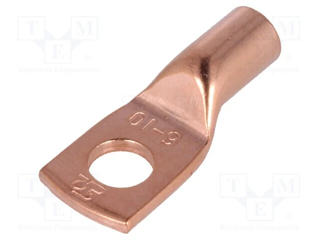 Cosses de Câble : Tubulaires 10mm2 M6 Raccordement à Ressort L:21,5mm KM10/6