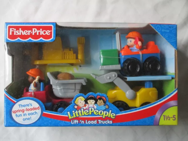NEW Fisher Price Little People Set B0135 - Lift n' Load Trucks, 2002