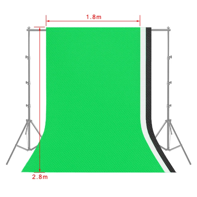 Set completo studio fotografico telescopico sistema di sfondi 2,6x3 m treppiede sfondo DE# 3