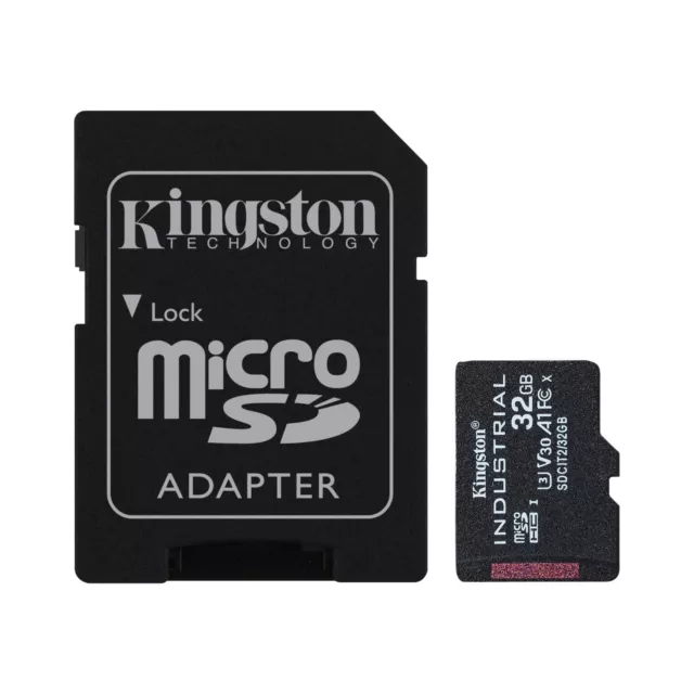 Kingston Industrial 32 GB microSDHC, Adapter, Speicherkarte schwarz, UHS-I U3, C