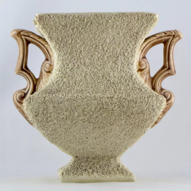 Vase Ancien BARBOTINE "Fleurs Relief" 20th majolica/ceramic/longchamp/onnaing... 3