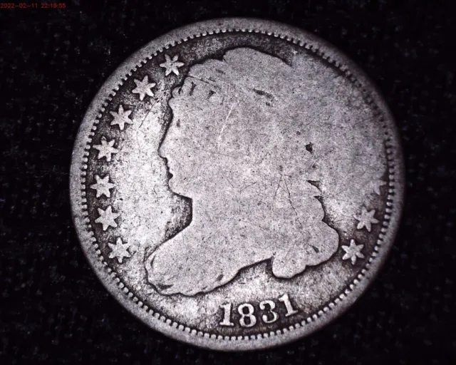 1831 Silver Capped Bust Dime Low Mintage Obverse Error? Nice Reverse #CBD038