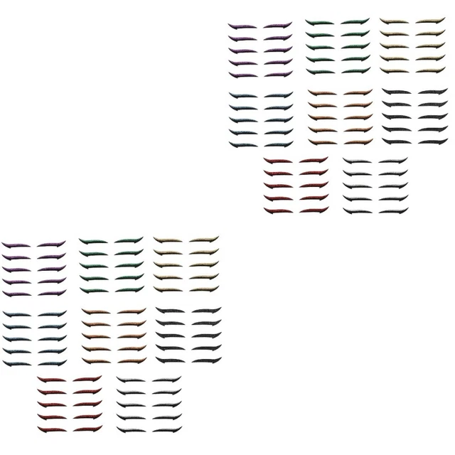 80 Pairs Autocollants De Bande D'eye-liner Scintillants Ligne