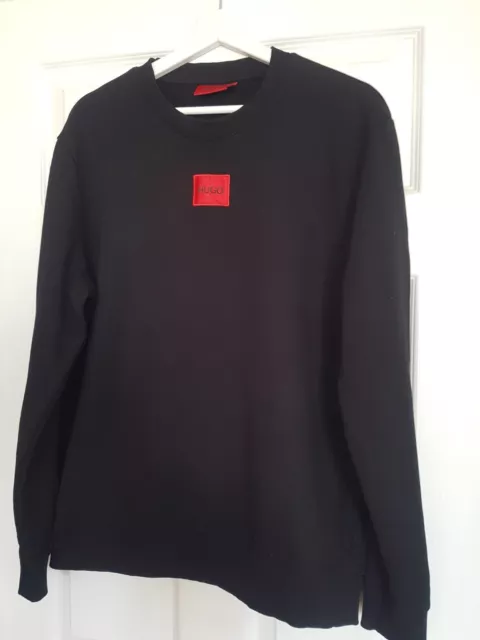 HUGO BOSS.  Mens Black Sweatshirt.  Size L. USED. VGC.