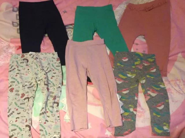 Pacchetto leggings NEXT, GAP, TU, George ragazze 18-24 mesi x 6