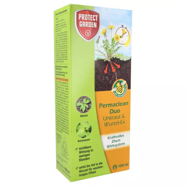 Protect Garden Permaclean Duo 1L Unkrautvernichter Unkrautfrei Langzeit Unkraut 3