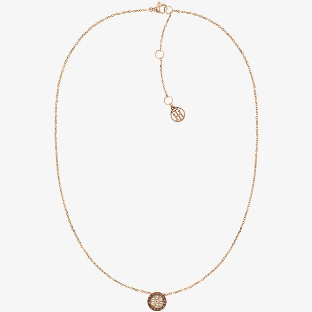 Tommy Hilfiger Rose Gold Tone Crystal Necklace 2780579
