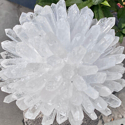19.22LB Clear white quartz crystal cluster Mineral specimen from madagat healing