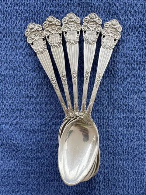 5 Spoons 4 3/4" Tea Spoon, P.M. 1904 Towle Georgian Sterling Silver