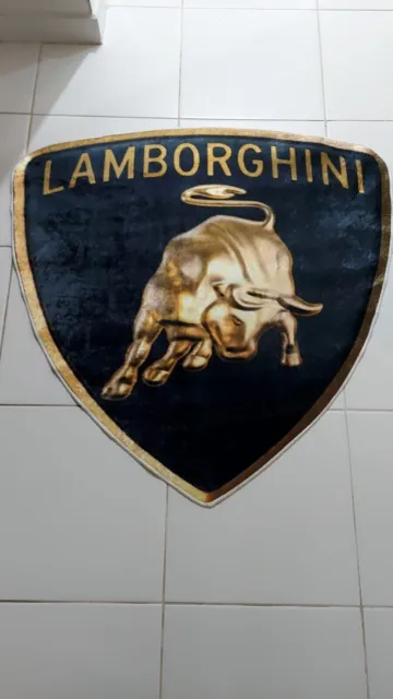 Tapis en forme de Logo Lamborghini, décoration unique pour la maison, salle...