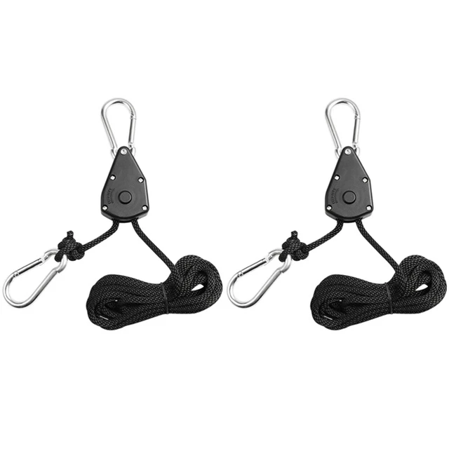 2Pcs Wachsen Licht Kleiderbügel Heavy Duty Seil Aufhänger Ratschen Binden Seil