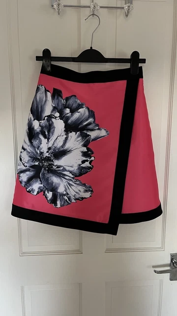 Coast black satin skirt online