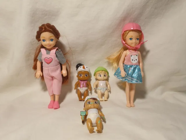 Sariel  Mini Dolls Babies PVC Twosies DOLL FIGURINES - ANIMAL Dress Up Toy Lot