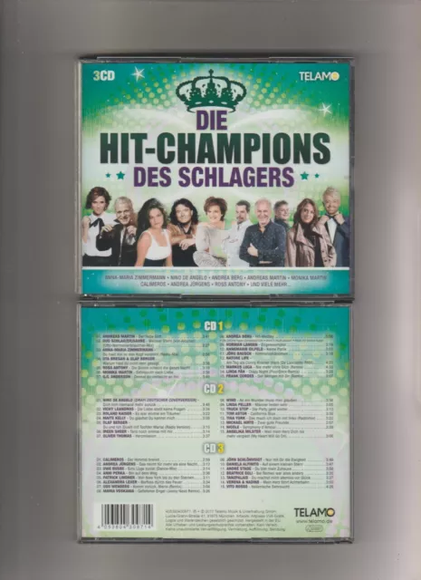 Die Hit-Champions Des Schlagers | 3 CD Box | Zustand neuwerig