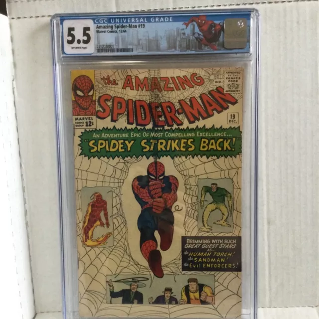 Amazing Spider-Man # 19 CGC 5.5 Custom Spidey Label 1964 Ditko