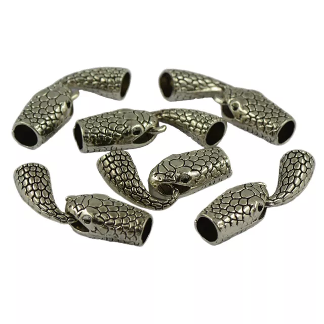 6 Sets Metall Schlange Tibetisches Silber Kippverschlüsse Schmuck Fundstücke zum Selbermachen Handwerk