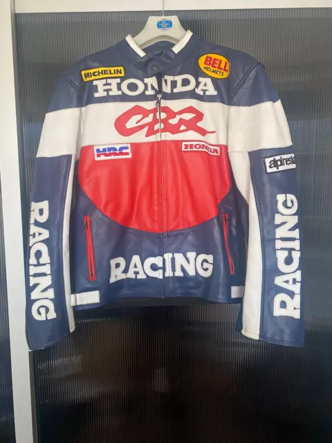 Vintage 90s Honda CBR Motorcycle Racing Jacket L excellent condition