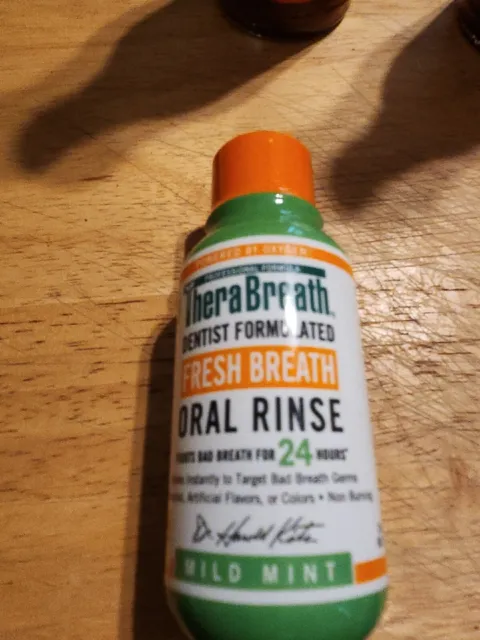 TheraBreath Fresh Breath Dentist Formulated Oral Rinse, Mild Mint, 3 Ounce