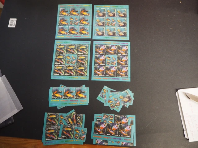 Rumänien 2012, "Zierfische" **/MNH, MiNr. 6625/28 KB(1) + 11 Serien, ME 230,-