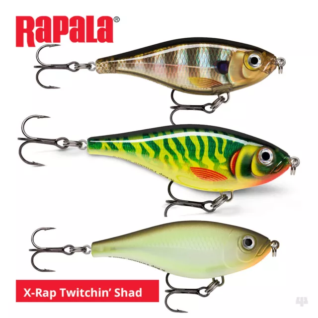 Rapala X-Rap Twitchin Shad Lures - Pike Perch Zander Salmon Trout Bass Fishing