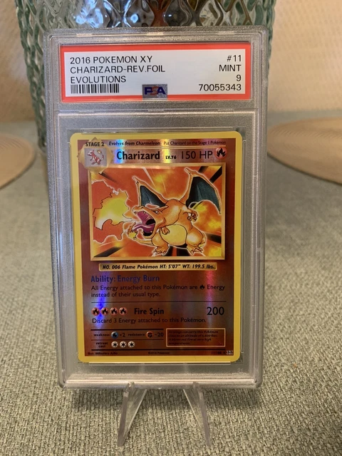 CHARIZARD POKEMON CARD - Evolutions - Reverse Holo - PSA 9 Mint £75.00 ...