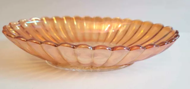 Vintage Marigold Carnival Glass Serving Bowl - Stunning