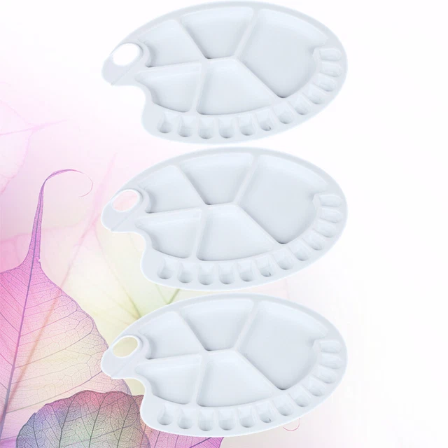 3 Pcs Ölfarbe Tablett Kunststoffschalen Mischpalette Kunststofffarbe