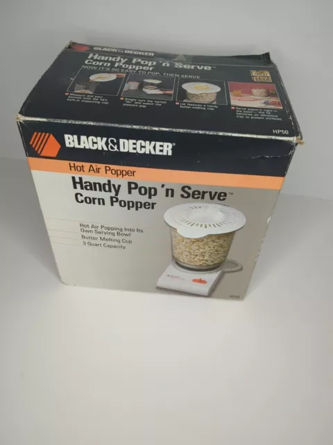 Black & Decker HP50 Handy Pop N Serve Popcorn Popper for sale online