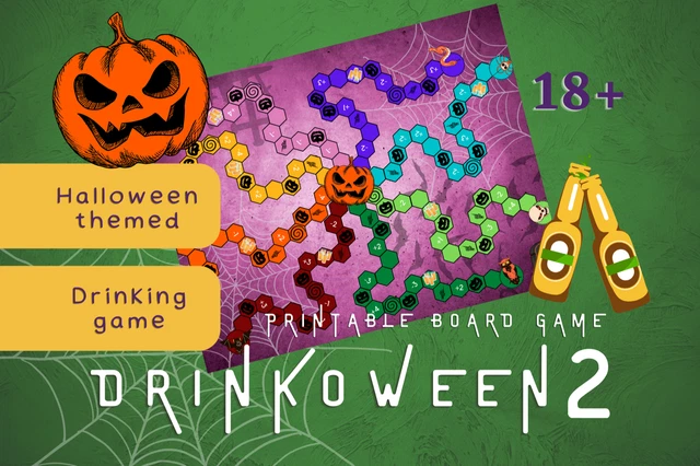Halloween Board Game DRINKOWEEN 2 - Homemade Board Game (Drinking Game)